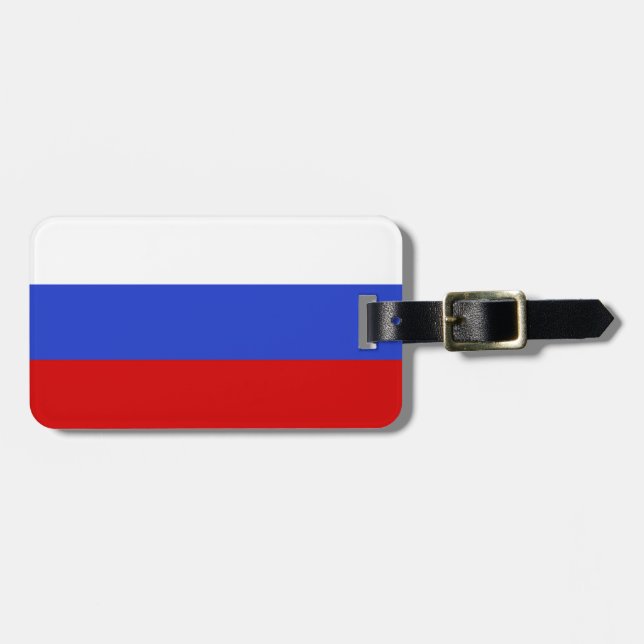 Étiquette À Bagage Le drapeau russe (Devant horizontal)