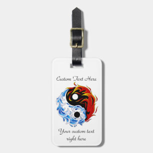 Étiquette À Bagage Le feu frais Yin Yang de l'eau de symbole de