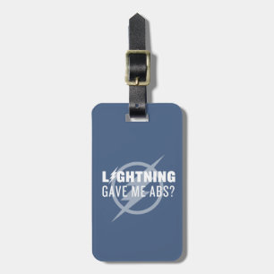 Étiquette À Bagage Le Flash   "La foudre m'a donné des abs ?"