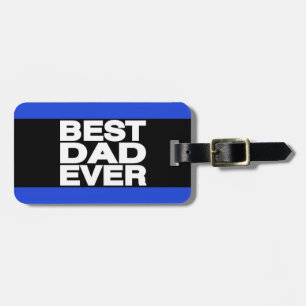 Étiquette À Bagage Le meilleur bleu d'atterrisseur de papa jamais