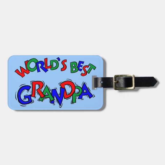 Étiquette À Bagage Le meilleur grand-papa du monde (Devant horizontal)