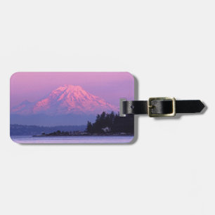 Étiquette À Bagage Le mont Rainier au coucher du soleil, l'état de