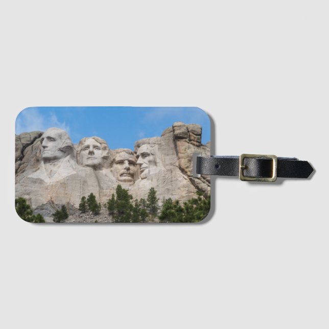 Étiquette À Bagage Le Mont Rushmore au printemps (Devant Horizontal)