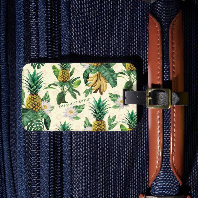 Étiquette À Bagage Le Motif blanc Lotus Pineapple Paradise (Insitu Rectoal 4)