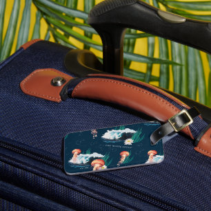 Étiquette À Bagage Le Motif de la méduse blanche Lotus Ocean