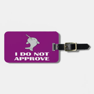 Étiquette À Bagage Le Narwhal désapprobateur