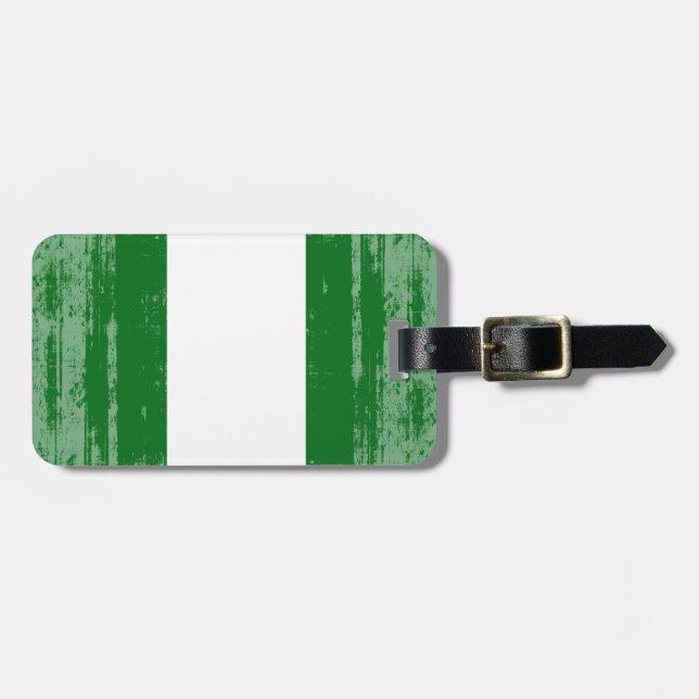 Étiquette À Bagage Le NIGÉRIA AFFLIGÉ FLAG.png (Devant horizontal)