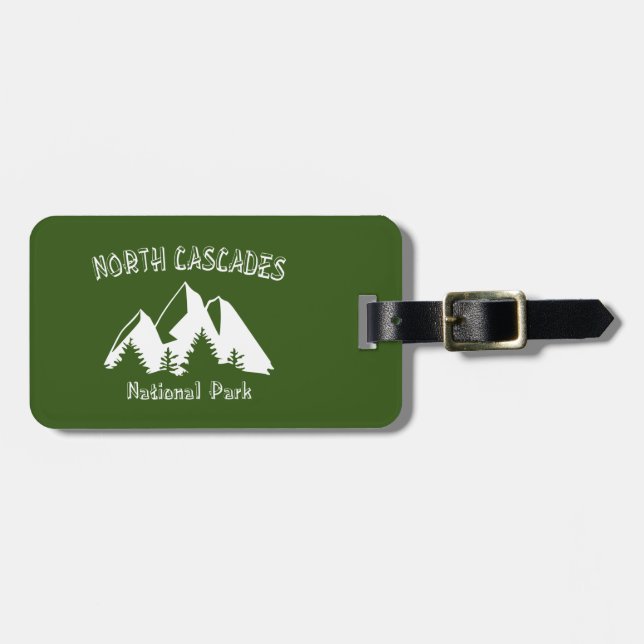 Étiquette À Bagage Le Parc national de North Cascades (Devant horizontal)