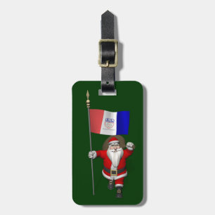 Étiquette À Bagage Le Père Noël Avec L'Ensigne De Cleveland Ohio