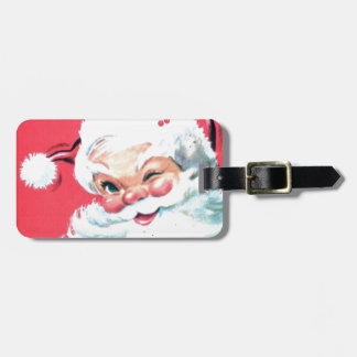 Étiquette À Bagage Le père noël vintage
