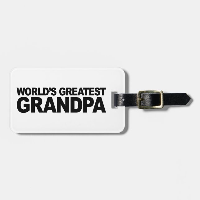 Étiquette À Bagage Le plus grand grand-papa du monde (Devant horizontal)