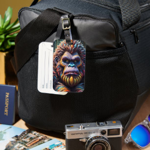 Étiquette À Bagage Le regard coloré de Bigfoot