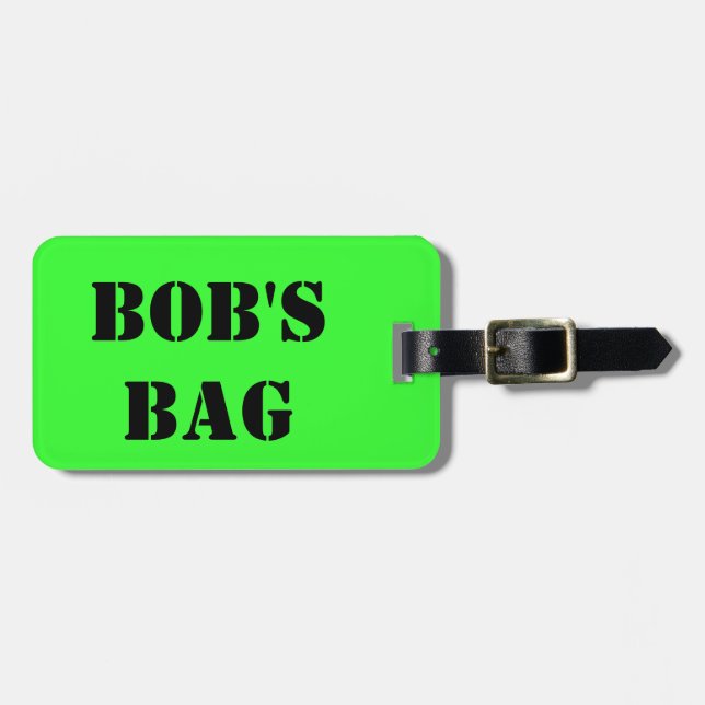 Étiquette À Bagage Le sac de Bob (Devant horizontal)