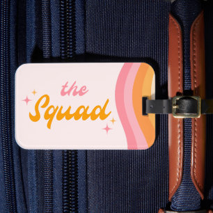 Étiquette À Bagage Le Squad Super rose & orange