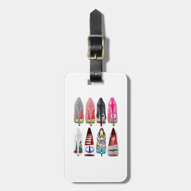 Étiquette À Bagage Le talon haut chausse l'étiquette de bagage (Devant Vertical)