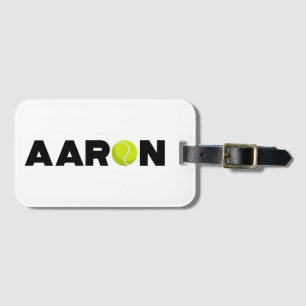 Étiquette À Bagage Le tennis d'Aaron