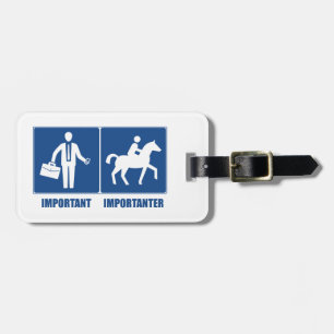 Étiquette À Bagage Le Travail Est Important, L'Équitation Est Importa
