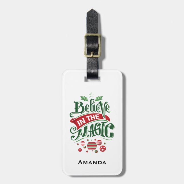 Étiquette À Bagage Le Typographe du Magic Christmas (Devant Vertical)