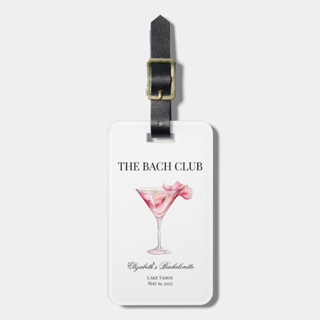 Étiquette À Bagage Le voyage entre filles du club Bach au cocktail ro (Devant Vertical)