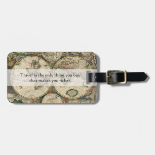 Étiquette À Bagage Le voyage rend vous une citation plus riche -