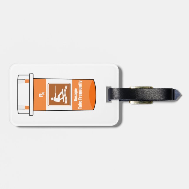 Étiquette À Bagage Le Wakeboard Est Ma Drogue (Dos horizontal)