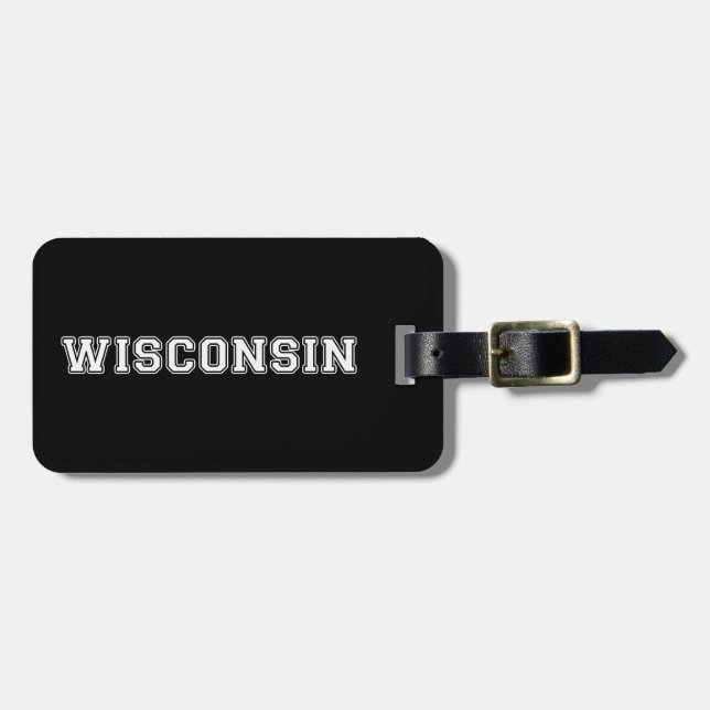 Étiquette À Bagage Le Wisconsin (Devant horizontal)