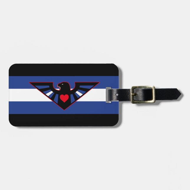ÉTIQUETTE À BAGAGE LEATHER EAGLE FIE (Devant horizontal)