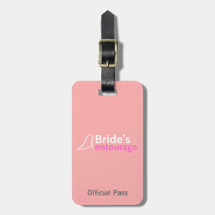 Étiquette À Bagage L'entourage de la jeune mariée avec des ailes
