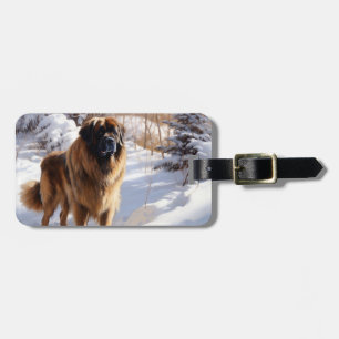 Étiquette À Bagage Leonberger Laissez-le neiger Noël