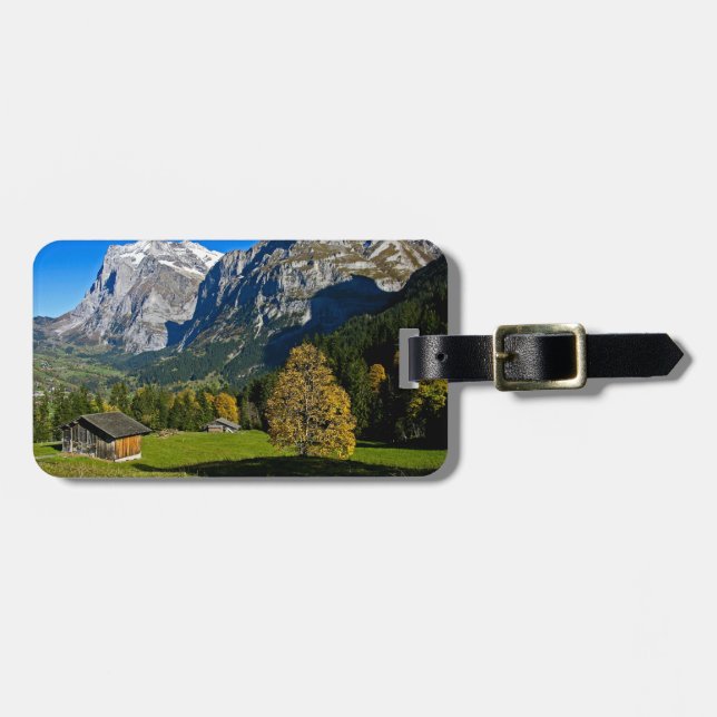 Étiquette À Bagage Les Alpes, Suisse (Devant horizontal)