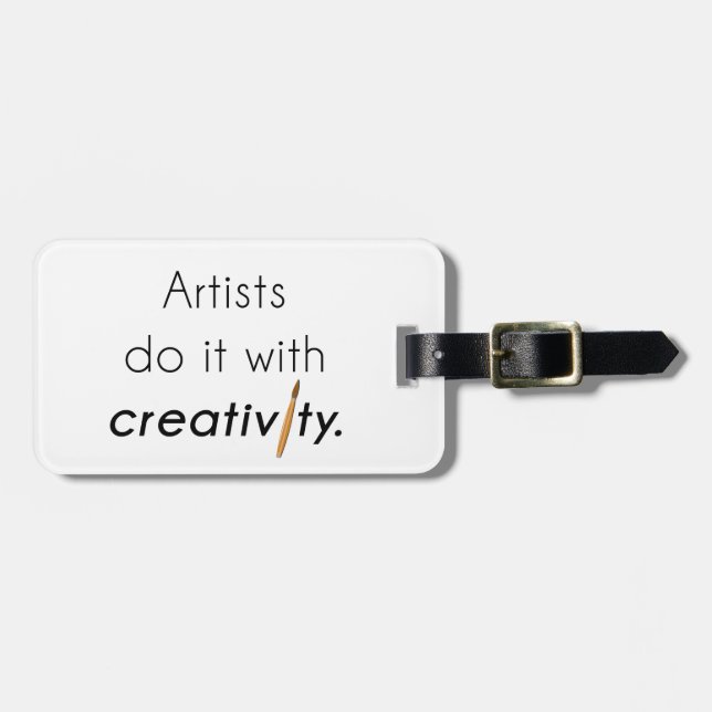 Étiquette À Bagage Les artistes le font avec créativité (Devant horizontal)