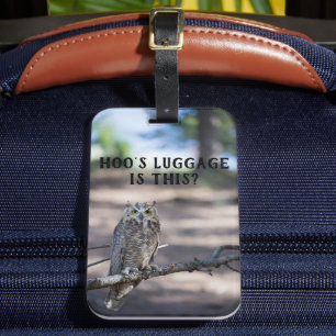 Étiquette À Bagage Les bagages de Hoo ? Chouette à grande corne