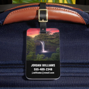 Étiquette À Bagage Les cascades   Rainbow Falls, Hilo, Hawaii