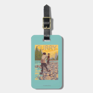 Étiquette À Bagage Les femmes pilotent la pêche - cari, Alaska