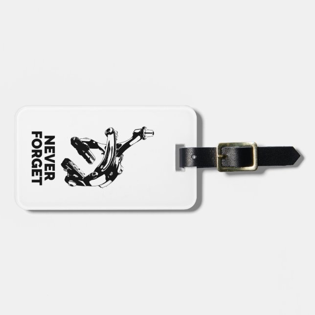 Étiquette À Bagage Les freins à vélo ne jamais oublier (Devant horizontal)