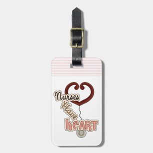 Étiquette À Bagage Les infirmières ont l'étiquette de bagage de coeur