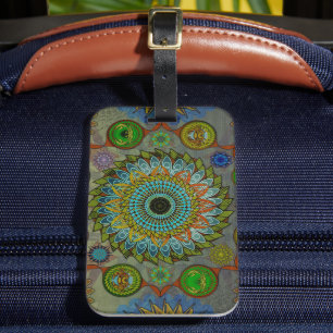 Étiquette À Bagage Les lois de la Brachyura symbolique art mandala