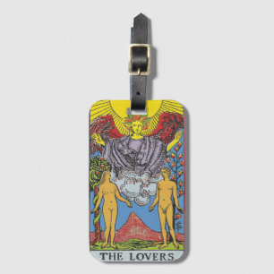 Étiquette À Bagage Les Lovers Tarot Card Tarots Lecture