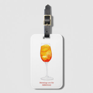 Étiquette À Bagage Les matinées sont pour Mimosas étiquette de bagage