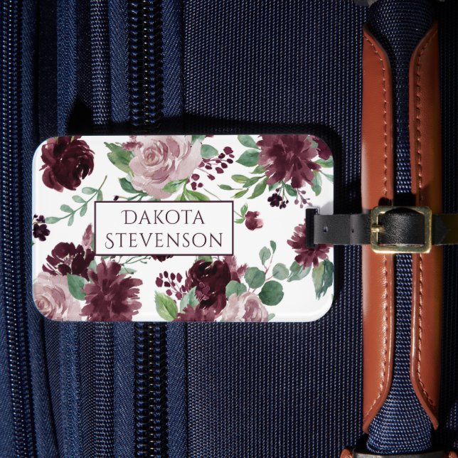Étiquette À Bagage Les passions de Moody | Dramatic Purple Wine Rose  (Insitu Rectoal 4)