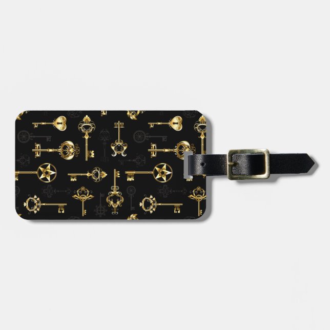 Étiquette À Bagage Les Patters de Seamless avec Golden Keys (Devant horizontal)