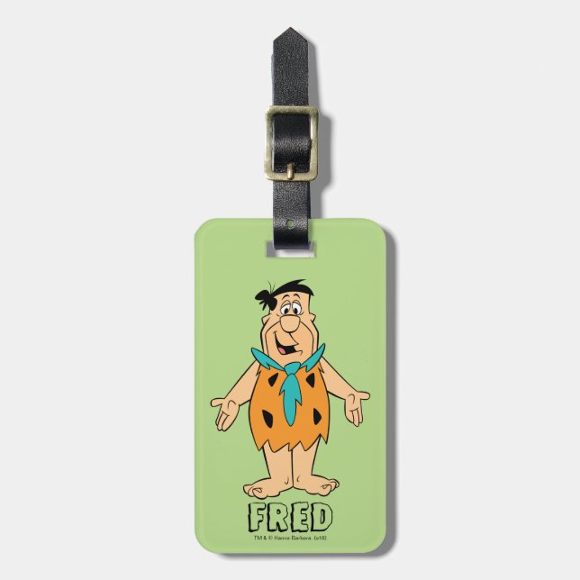 Étiquette À Bagage Les Pierrafeu | Fred Flintstone (Devant Vertical)