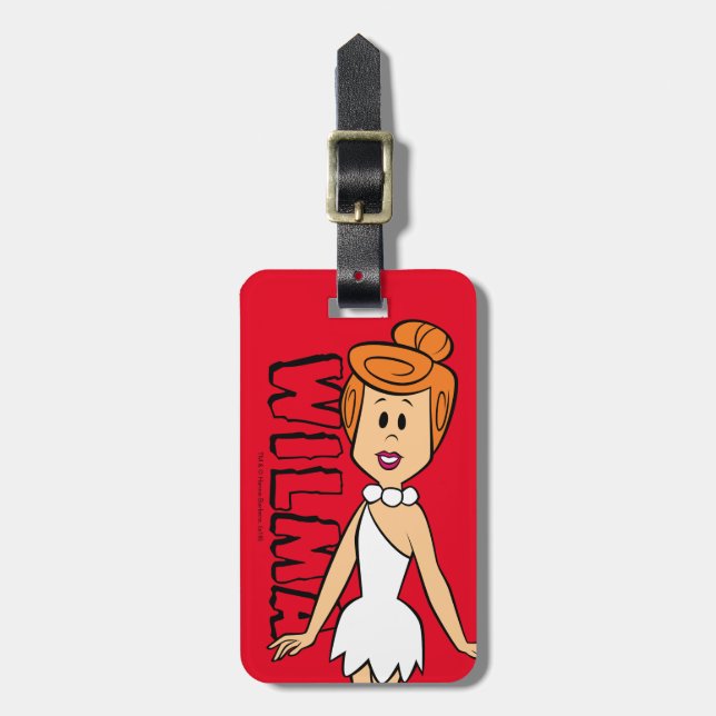 Étiquette À Bagage Les Pierrafeu | Wilma Flintstone (Devant Vertical)