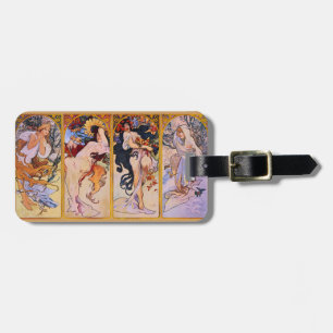 Étiquette À Bagage Les Quatre Saisons Art Nouveau