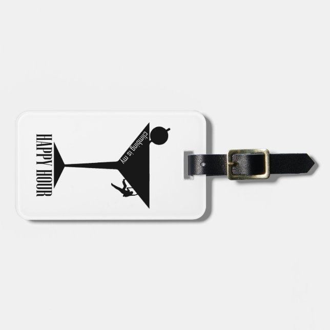 Étiquette À Bagage L'Escalade Est Mon Heureuse Heure (Devant horizontal)