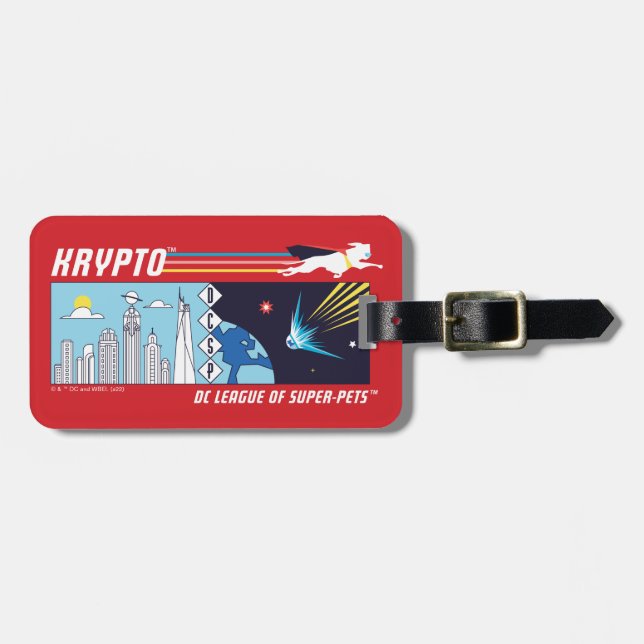 Étiquette À Bagage L'espace extra-atmosphérique de Krypto vers la mét (Devant horizontal)