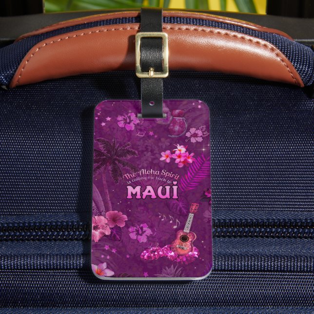 Étiquette À Bagage L'Esprit Aloha me rappelle à Maui (Insitu Rectoal 2)