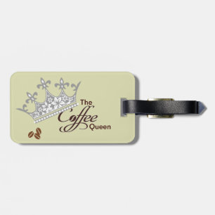 Étiquette À Bagage L'étiquette de bagage de la Reine de café