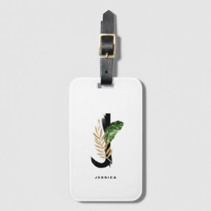 Étiquette À Bagage LETTRE BOHO Cactus Tropical J MONogramme BRIDEMAE