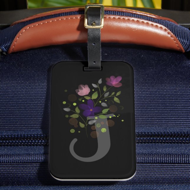 Étiquette À Bagage LETTRE INITIALE J PLUS DRAPEAU DE CONCEPTION Flora (Insitu Rectoal 2)